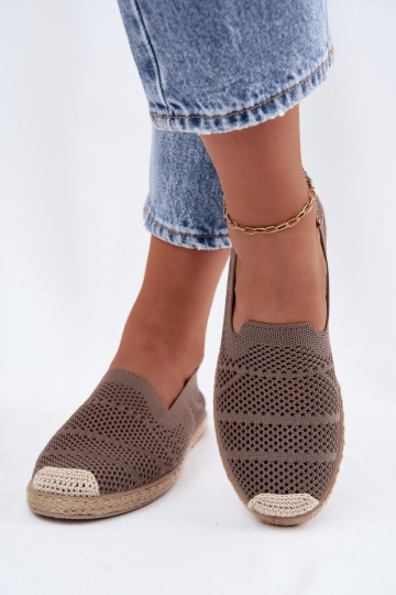 Luftige khakifarbene Espadrilles Candessa 2