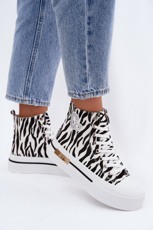 Freizeitschuhe mit Plattform Zebra Meloria