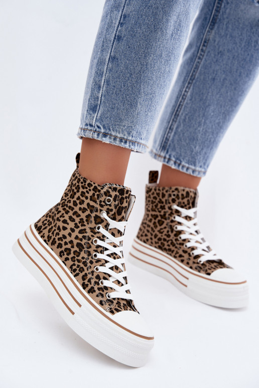 Freizeitschuhe mit Knöchelschaft und Leopardenmuster Inildrose