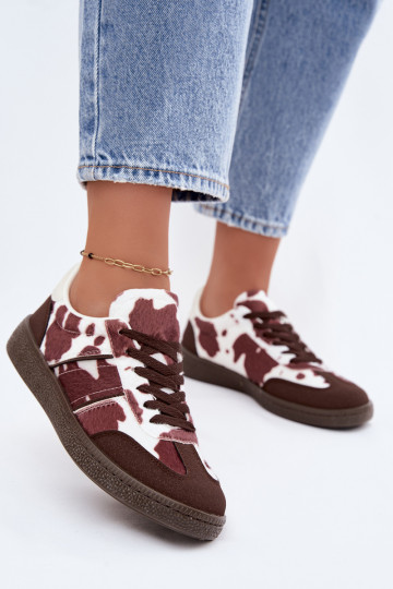 Sneaker mit Patches in Braun Corelle 2