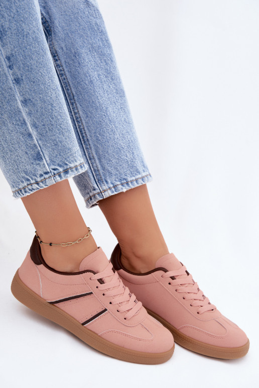 Sneaker aus Kunstleder in Rosa Corelle