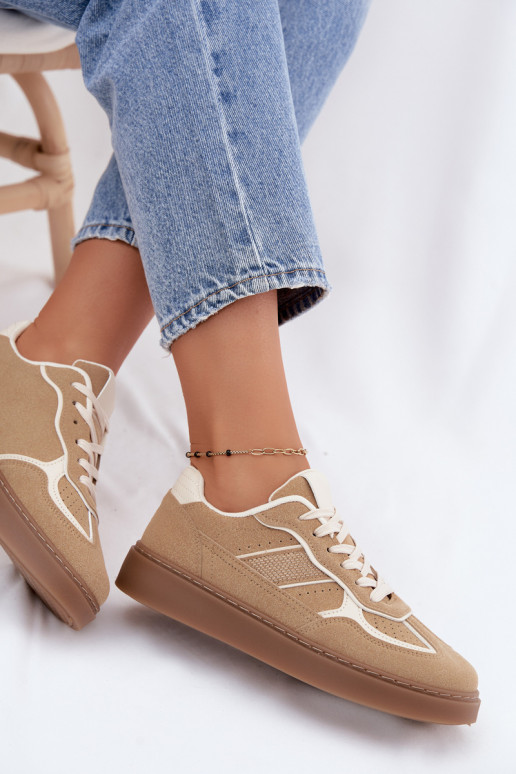 Damen Low Sneakers in Sandfarbe Brenelle