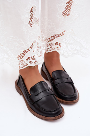 Damen Slipper in Schwarz aus Kunstleder Roslyn