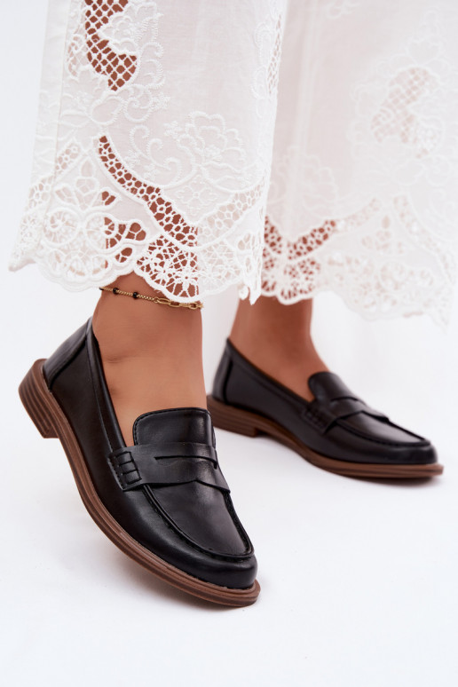 Damen Slipper in Schwarz aus Kunstleder Roslyn