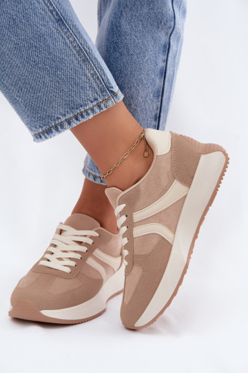 Damen Sneakers mit Plattform in Sandfarbe Laurelia 2