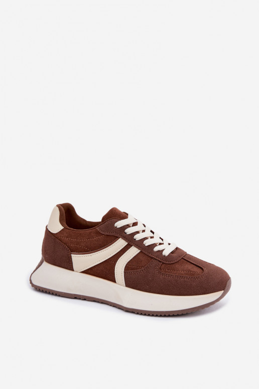 Damen Sneakers mit Plattform in Braun Laurelia