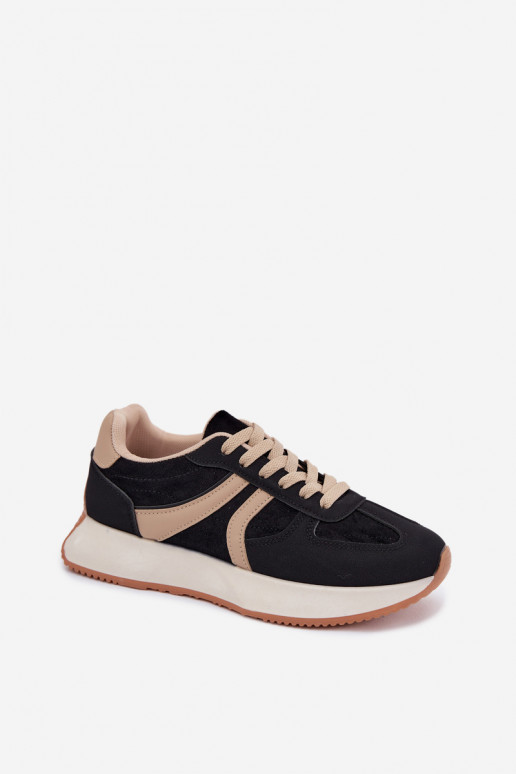 Damen Sneakers mit Plattform in Schwarz Laurelia