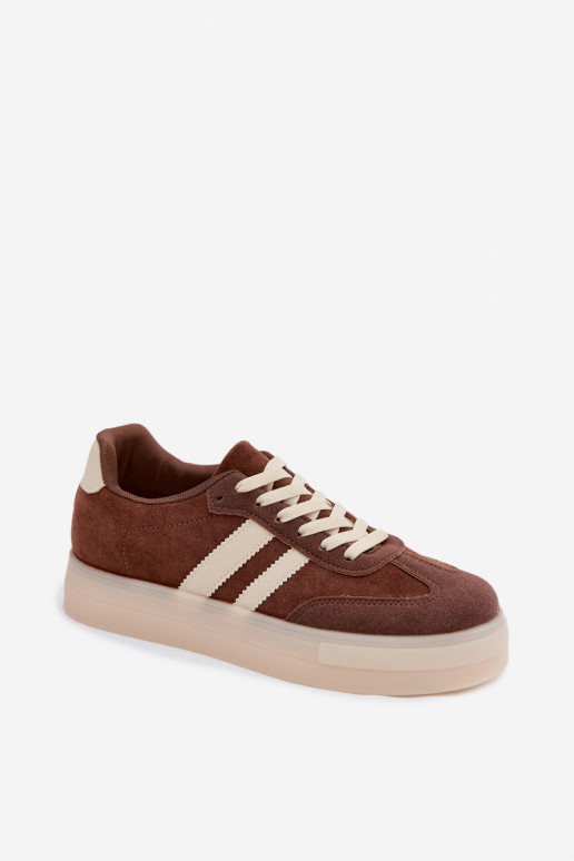 Braune Plattform-Sneaker Giselia