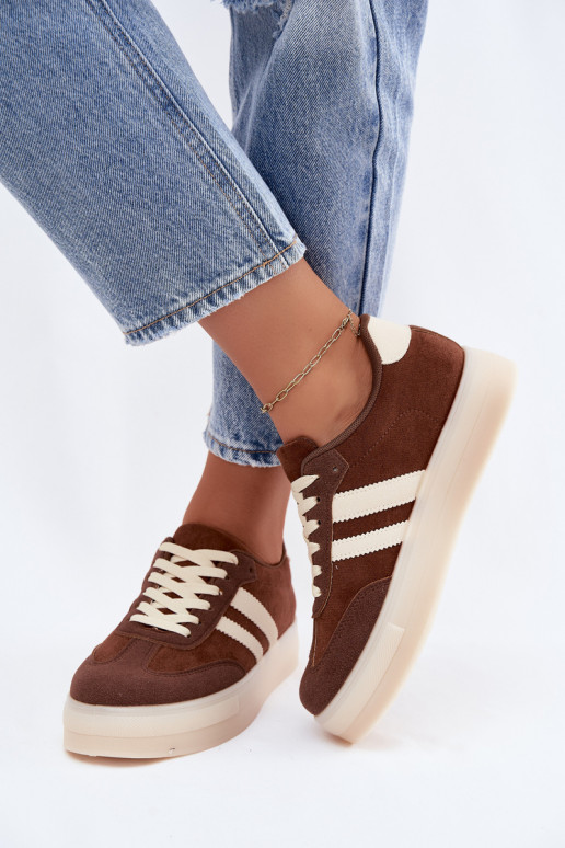 Braune Plattform-Sneaker Giselia