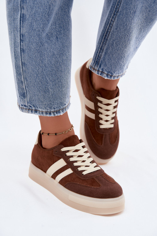 Braune Plattform-Sneaker Giselia