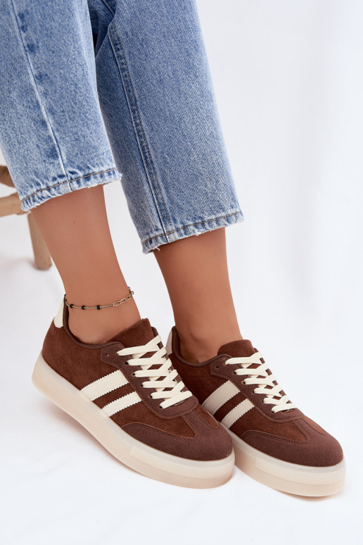 Braune Plattform-Sneaker Giselia