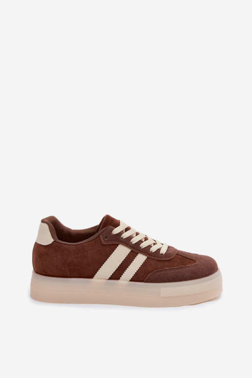 Braune Plattform-Sneaker Giselia