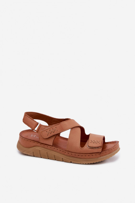 Braune Plattform-Sandalen Tai turiciejka L4496-29