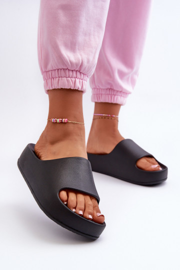 Schwarze Damen leichte Plattformschuhe Airaplea
