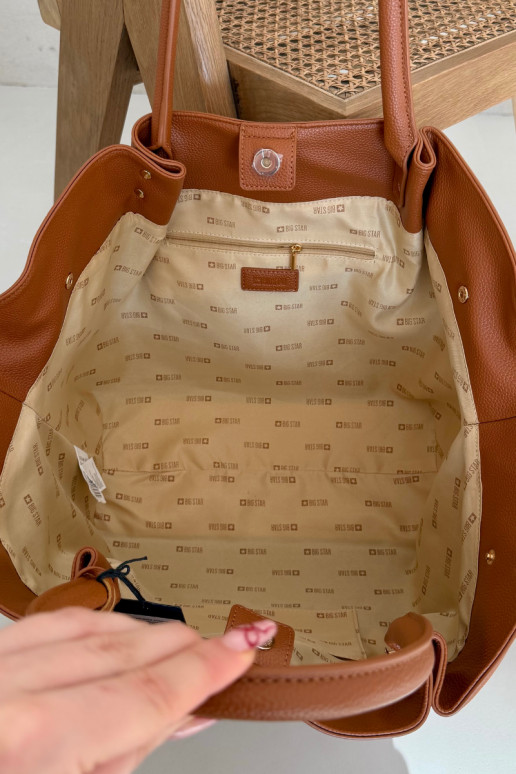 Große braune Damenhandtasche Big Star SS574006