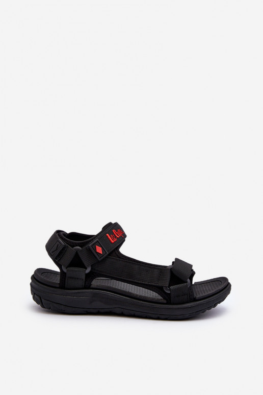 Damen-Sandalen mit klebrigen Verschlüssen in Schwarz Lee Cooper LCIN-26-34-4423L