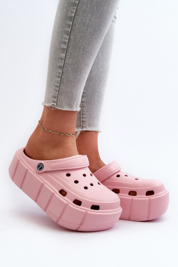 Leichte Damen-Plattformslipper in rosa Itubia