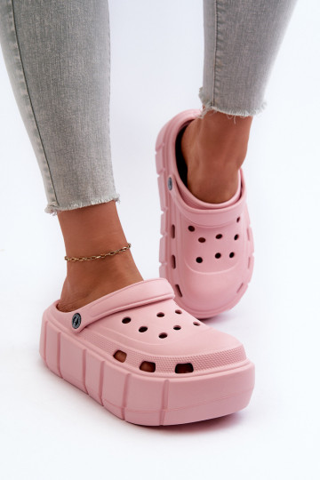 Leichte Damen-Plattformslipper in rosa Itubia 2