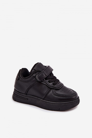 Kindersneaker aus Kunstleder in schwarzer Farbe Liora