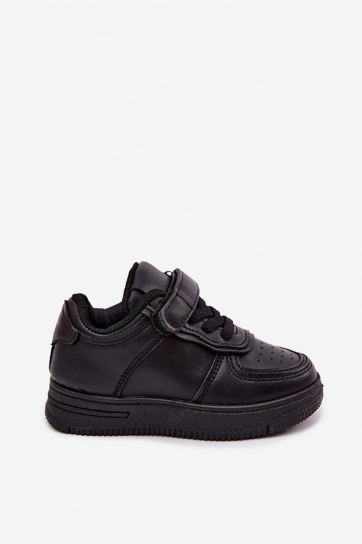 Kindersneaker aus Kunstleder in schwarzer Farbe Liora