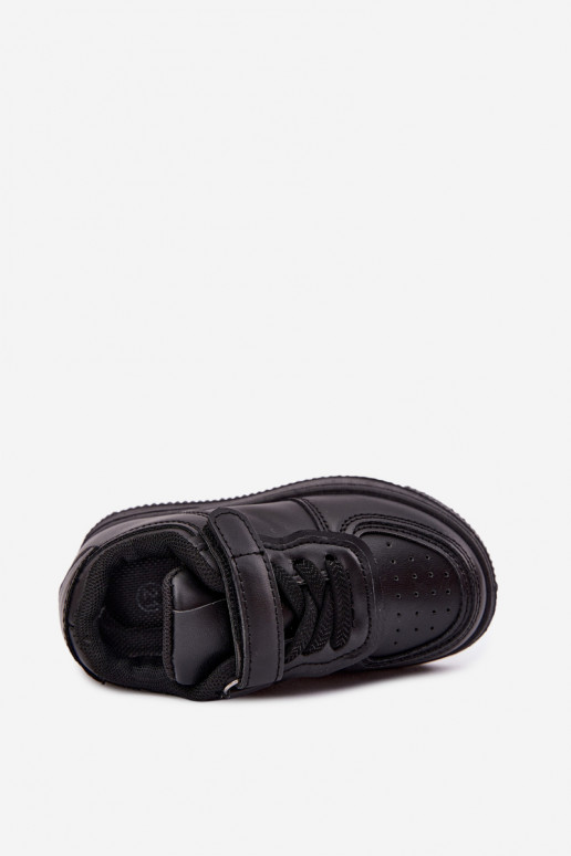 Kindersneaker aus Kunstleder in schwarzer Farbe Liora