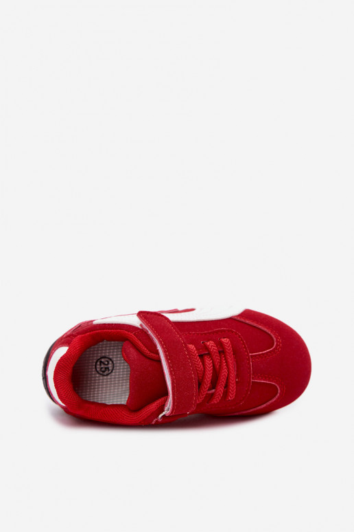 Kindersneaker mit Klettverschlüssen in roter Farbe Perrin