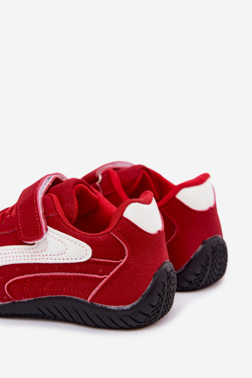 Kindersneaker mit Klettverschlüssen in roter Farbe Perrin