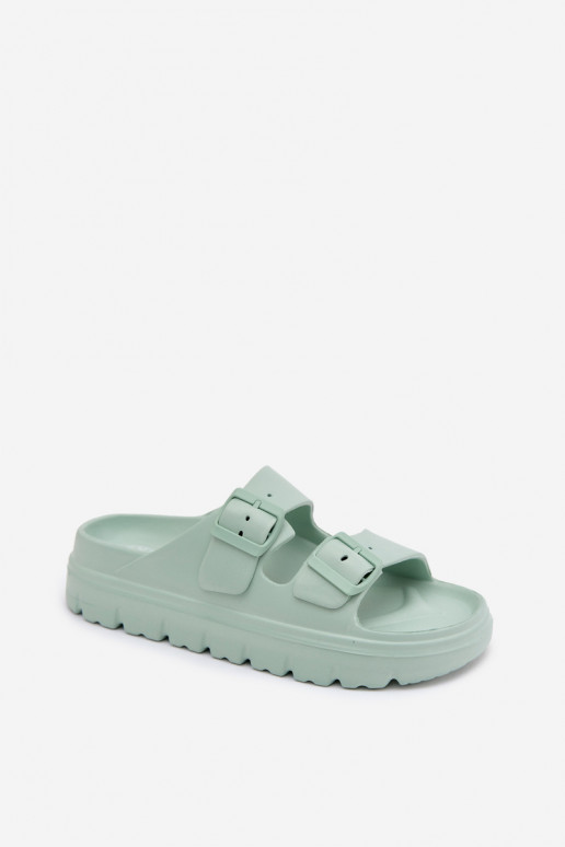 Damen-Slipper mit Schaumplattform in Minze Melorea