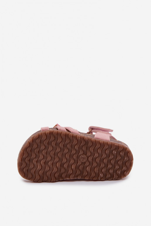Kindersandalen mit Schleifen in Rosa Bessa