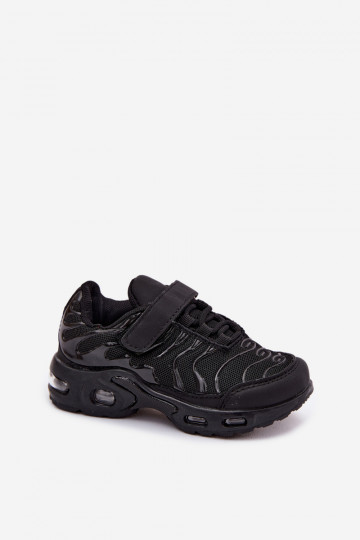 Kindersportschuhe mit Klettverschluss in Schwarz Rider