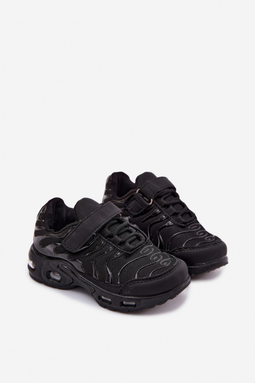 Kindersportschuhe mit Klettverschluss in Schwarz Rider