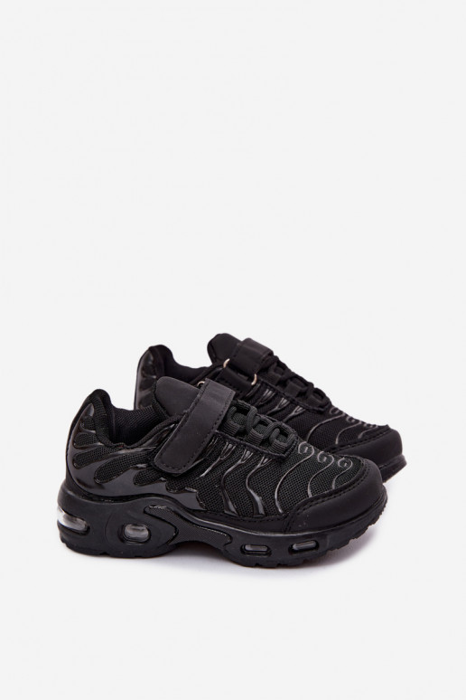 Kindersportschuhe mit Klettverschluss in Schwarz Rider
