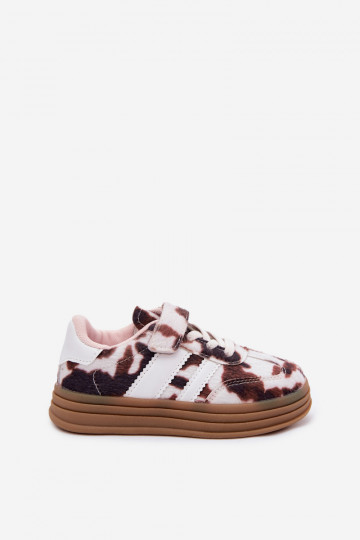 Kindersportschuhe mit Klettverschluss in Braun Satinia 2