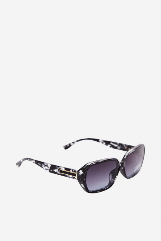 Damen-Sonnenbrillen mit UV-Filter schwarz mit Marmor-Effekt