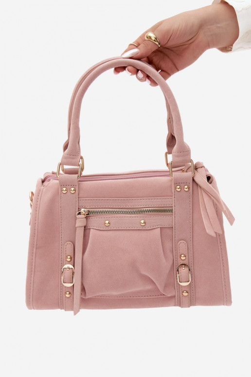 Tasche aus Kunstveloursleder rosa Lendra
