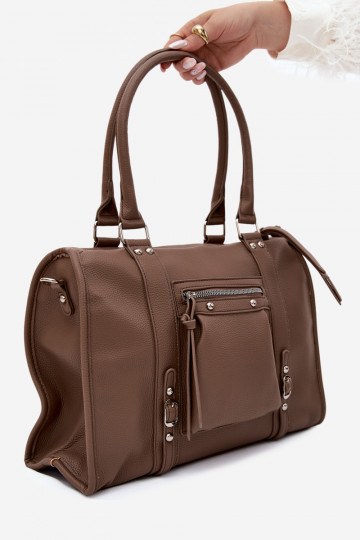 Große Tasche aus Kunstleder lehmfarben Nolita 2