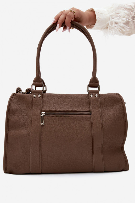 Große Tasche aus Kunstleder lehmfarben Nolita