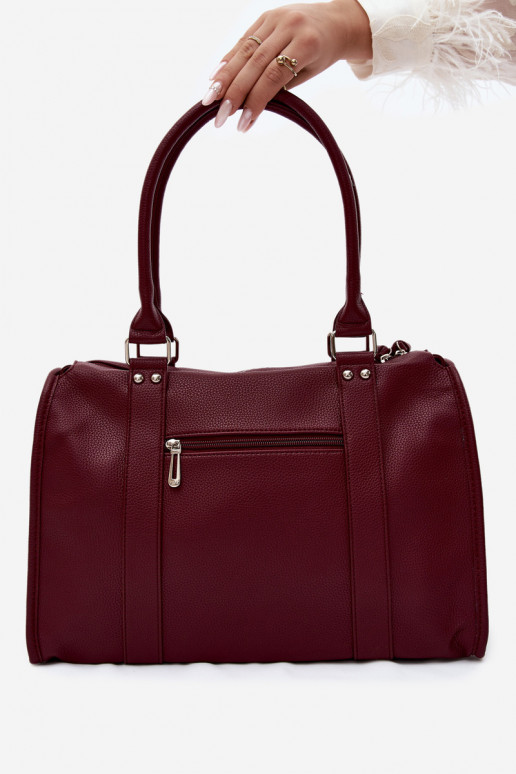Große Tasche aus Kunstleder bordeaux Nolita