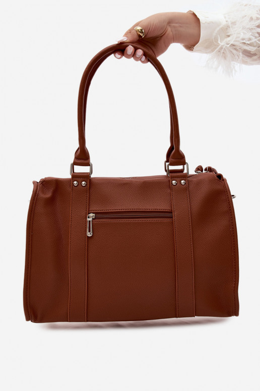 Große Tasche aus Kunstleder braun Nolita