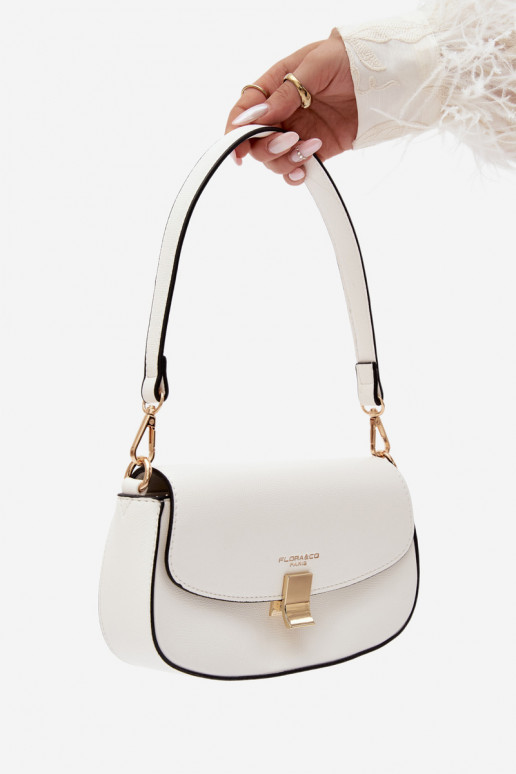 Kleine Handtasche aus Kunstleder weiß Acacia