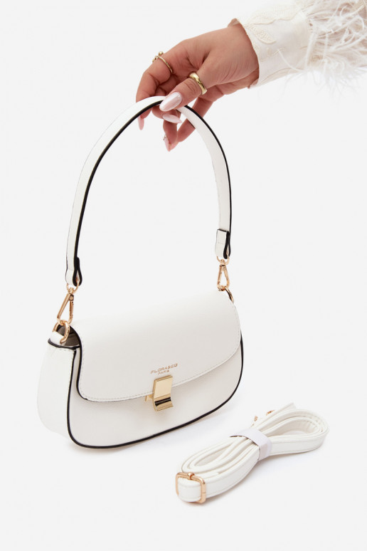 Kleine Handtasche aus Kunstleder weiß Acacia