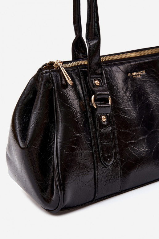 Handtasche aus Kunstleder schwarz Muni