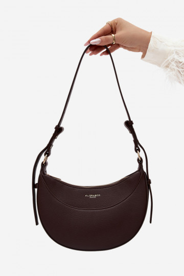 Kleine Handtasche aus Kunstleder schokoladenfarben Miri