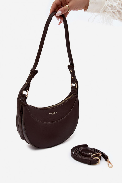 Kleine Handtasche aus Kunstleder schokoladenfarben Miri