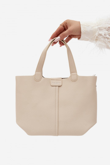Handtasche aus Kunstleder hellsandfarben Blaire