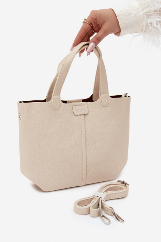 Handtasche aus Kunstleder hellsandfarben Blaire