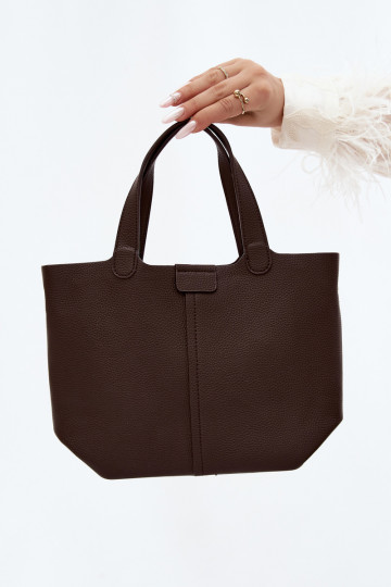 Handtasche aus Kunstleder schokoladenfarben Blaire
