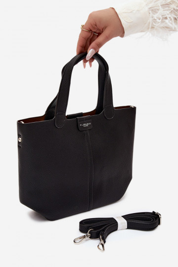 Handtasche aus Kunstleder schwarz Blaire 2