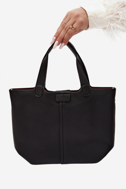 Handtasche aus Kunstleder schwarz Blaire
