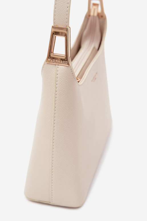 Handtasche aus Kunstleder in hellem Sand Gretta